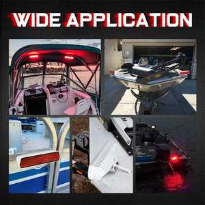 Lumière de pêche à LED pour bateau, 180 degrés grand angle, couleur rouge, étanche IP68, 6,4 pouces, 30W puissant, 12V 24V - Product Image 3