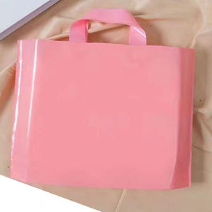 Bolsa de Compras de Plástico con Logotipo Personalizado a Precio de Fábrica, Bolsa de Mano con Asa Larga para Tiendas de Ropa, Bolsas de Embalaje para Pequeñas Empresas - Product Image 1