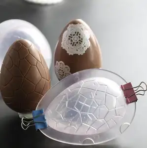 HY 3D grand moule à chocolat et bonbons en plastique, oeuf de pâques