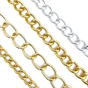Edging aluminum O chain Clothing accessories Grinding chain decorative luggage backpack chain Women's diy jewelry