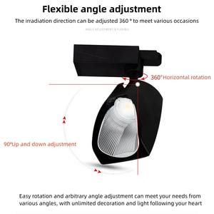 IDE-ángulo de lavado de pared, baldosa de cerámica para sala de exposiciones, tienda de ropa, carril de guía polarizado LEspotlight foco de luz de pista - Product Image 5