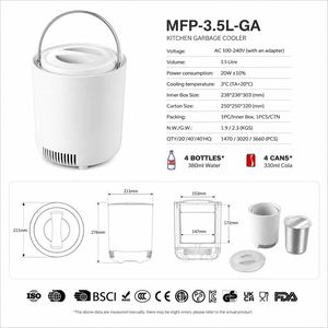 Conteneur de refroidissement pour déchets alimentaires OEM ODM 3,5 L, couleur personnalisée, appareil de cuisine intelligent - Product Image 3