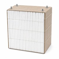 Module en fibre céramique blanche thermoformé, bloc d'isolation réfractaire résistant à la chaleur 1260°C, taille personnalisable pour usage industriel