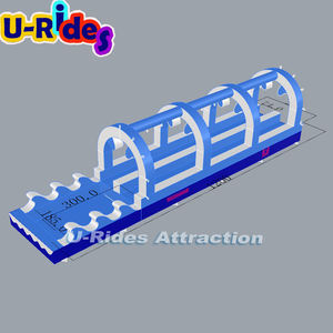 Vente en gros de toboggan gonflable le plus long de la ville, le prix de la ville, toboggan gonflable de 40 pieds pour le plaisir de la cour arrière - Product Image 2