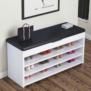 Étagère de <span class=keywords><strong>rangement</strong></span> en bois à 3 niveaux, organisateur moderne pour <span class=keywords><strong>chaussures</strong></span>, armoire blanche, pour coussins, mobile, idéal pour la maison - Product Image 3
