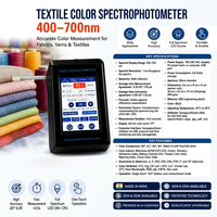 Spektrofotometer Tekstil Portabel 400-700nm Resolusi 1nm Penganalisis Pencocokan Warna OEM Penguji Perbedaan Warna Kain Sensegood