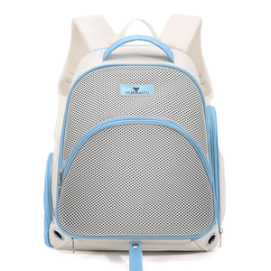 YUEBAITU Mesh <b>Pet</b> Backpack <b>Carrier</b> Solid Color Breathable Zipper Closure for Small Animals - Product Image 4