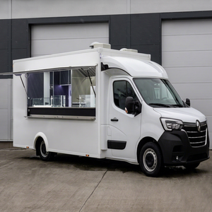 White Food Truck Van 5.8m Aluminum Body Built-In Power Motorized for Outdoor Catering Use - Product Image 1