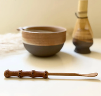 Cuillère à matcha en bambou naturel 100% faite à la main de haute qualité pour la cérémonie du thé Ensemble de matcha Accessoire d'outil à matcha
