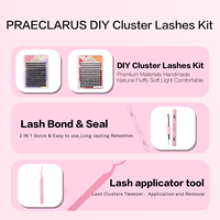 Cils en grappe naturelle Kit d'extension de cils DIY Extensions de cils DIY Kit d'extension de cils Marque privée