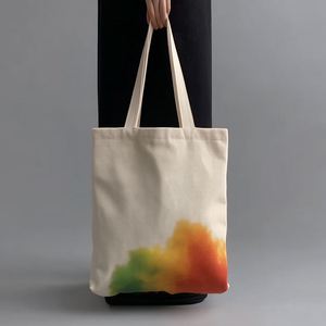 <b>Large</b> Custom Eco-Friendly Reusable Heavy Duty Cotton <b>Canvas</b> Tote <b>Bags</b> with Logo for Shopping and Gift - Product Image 1