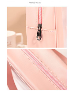 Tote Bag da viaggio in TPU borsa da donna trasparente rosa per cosmetici con cerniera trasparente in plastica smerigliata borsa per il trucco - Product Image 4