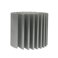Perfil de Extrusión de Aluminio Circular 6063-T5, Disipador de Calor Redondo de Aluminio para Lámpara LED, Mecanizado CNC OEM