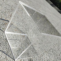 Großhandel kleine transparente Acryl Geschenk box moderne quadratische Display Box mit Schiebe deckel polierte Oberfläche