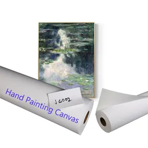 Wholesale hand painting materials eco solvent waterproof art canvas painting stretched canvas for inkjet home wall decoration