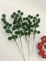 Künstliche Beflockte Plastik-Rote-Beeren-Stiele Leichtgewichtig UV-Beständig Weihnachtsbaum-Dekorationen Hochzeitsfeiern Samt