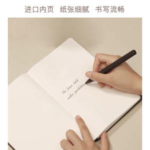 Bloc de notas de negocios <span class=keywords><strong>A5</strong></span> ecológico, 100 hojas, logotipo personalizable, hilo de cuero, costura para uso personal de negocios, disponible en <span class=keywords><strong>Amazon</strong></span> - Product Image 4