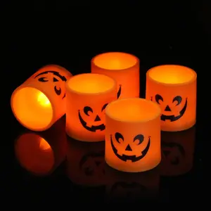 Đồ Dùng Trang Trí Tiệc Sáng Tạo Mới Đèn Led Halloween In Hình Màu Cam Halloween