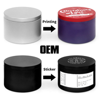 Vente en gros de contenants pour bougies en étain de 4 oz, 8 oz, 10 oz, 16 oz, avec logo personnalisé, boîtes à bougies en métal vides noires avec couvercles