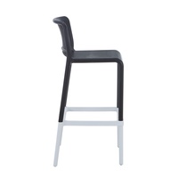 Nouvelle Chaise de Bar Design Colorée pour Restaurant et Cuisine, Chaise de Bar en Plastique à Dossier et Repose-Pieds, Hauteur de Comptoir