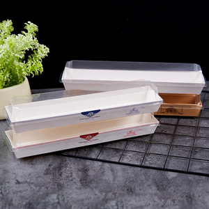 Clear Disposable <strong>Rectangle</strong> Container Food Grade Transparent Plastic for Dessert Custom <strong>Packaging</strong> Embossing Recycled Materials - Product Image 3