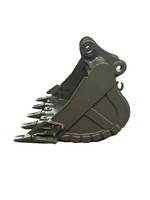Godet de terrassement 1,0 m³ pour excavatrice 215 HD, 5 dents remplaçables, nervures structurelles, plaques latérales anti-usure, pour excavatrice de 21 tonnes