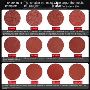 Tự dính 5 "9" giấy nhám 60 240 lưới đổ xô sợi vừa chuyên nghiệp cho chế biến gỗ kim loại đánh bóng Mài - Product Image 5