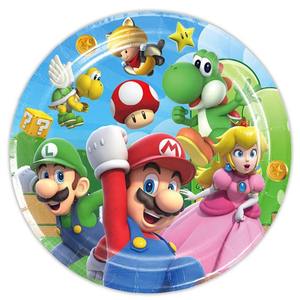 Vaisselle de fête d'anniversaire <span class=keywords><strong>Mario</strong></span> thème dessin animé nouveau pour <span class=keywords><strong>Amazon</strong></span> plateau en papier tasse drapeau décoration Arrangement fournitures - Product Image 2