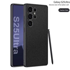 Pour Samsung S25 Ultra housse de protection PU peinture métallisée en cuir uni étui de téléphone portable pour A53 S25Plus sensation de peau mate - Product Image 6