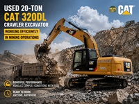 Excavadora Hidráulica Caterpillar 320DL Usada, Lista para Trabajar, 20T (2019), con Motor, Caja de Cambios, Bomba, Rodamientos y PLC para Infraestructura