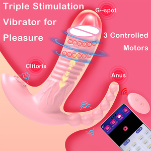 Vibrador de Punto Clitoriano con 9 Modos de Empuje y Rotación de Perlas, y 9*9 Estimulaciones Vibratorias, Vibrador con Control Remoto por APP para Parejas - Product Image 2