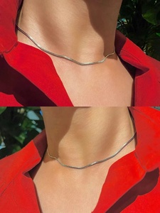 Collar de Cadena con Grabado NK en Acero Inoxidable, Estilo Hip Hop para Hombre, Gargantilla para Mujer, Joyería de Moda, Accesorios de Tendencia, Venta al Por Mayor - Product Image 3