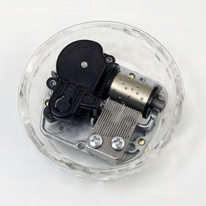 Spherical acrylic music box mechanical clockwork music box