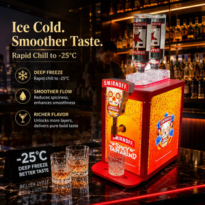 2 Bouteilles Distributeur de <span class=keywords><strong>Vodka</strong></span> <span class=keywords><strong>Smirnoff</strong></span> de Luxe Personnalisable, Refroidi par Compresseur, Équipement de Service pour Bouteilles pour Clubs et Bars - Product Image 2