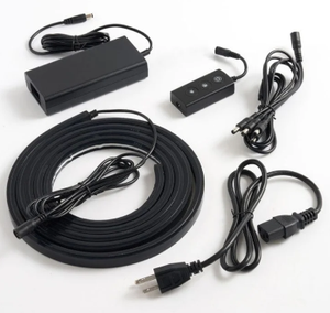 Wholesale 4-Pack 2.4m Black Silicone LED Strip 8*12mm <b>Plug</b> & Play Flexible Wall Light Kits for Modern Home DIY Decor - Product Image 3