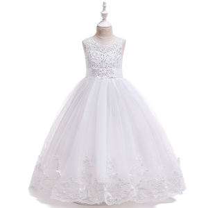 Hot Selling Designer Kids Clothes Little Girl Ball Gowns Flower Girls Long <b>Dress</b> LP-231 - Product Image 6