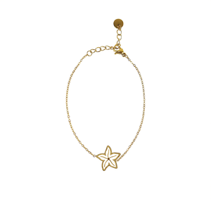 Pulsera con Dijes Finos de Acero Inoxidable 316L con Baño de Oro PVD y Colgante de Estrella, Joyería Sostenible y Resistente - Product Image 2