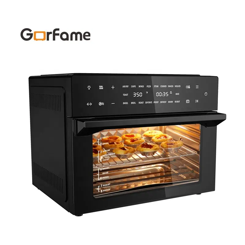 Amz Prime Custom Air Fry Combo Professionele Elektrische Broodrooster Oven Digitale 30l Lucht Friteuse Oven