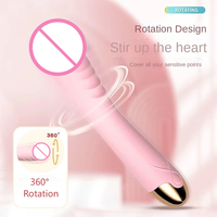 EU-Lagerbestand: Dual-Stimulations-Vibrator, Dildo mit Mehrfachgeschwindigkeit, starker AV-Stab-Massager, rotierend, 50 dB, USB, wasserdicht