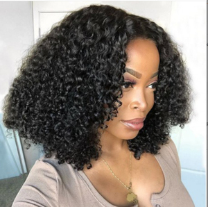 Perruque synthétique en maille tricotée à la machine, boucles crépues, résistante aux chocs, ondulations <span class=keywords><strong>afro</strong></span> naturelles, résistante à la chaleur, vente en gros - Product Image 3