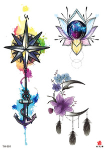 Autocollant <span class=keywords><strong>de</strong></span> <span class=keywords><strong>tatouage</strong></span> temporaire en papier imperméable <span class=keywords><strong>de</strong></span> style traditionnel japonais avec un motif <span class=keywords><strong>de</strong></span> loup et <span class=keywords><strong>de</strong></span> fleurs sexy pour les <span class=keywords><strong>bras</strong></span> des hommes et des femmes - Product Image 2