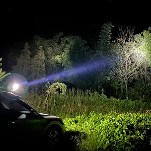 50 Wát 8000LM điều khiển từ xa LED Spotlight xách tay Xe Sương Mù Đèn LED bóng đèn xe tải Trailer đèn tự động phụ kiện cho xe 2023