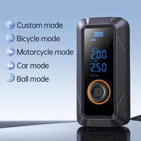 Compresseur d'Air Portable ABS pour Pneus de Voiture Moto 150psi, Mini Pompe Gonflable sans Fil avec Écran LED pour Vélo