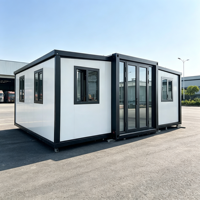 Maison Modulaire Conteneurisée Moderne Extensible 2 Chambres 20x40 pieds, Villa Préfabriquée Portable, Résidence Familiale