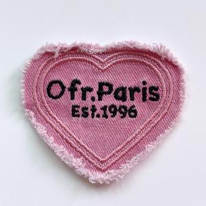PE501 kustom tambalan hati bordir jean kain rumbai pinggiran emboridry patch untuk topi - Product Image 4