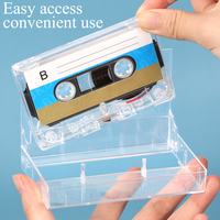 SUNSHING Boîtier de rangement en plastique pour cassettes audio VHS, étuis de remplacement pour disques CD DVD, support de disques de jeu PS2 PS3 PS5