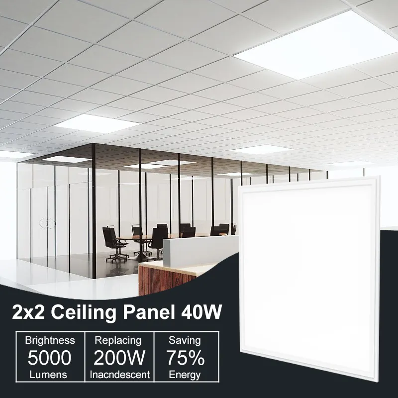 High Lumen Ip20 Clean Room square Recessed Ceiling led backlit panels 36W LED Panel Lighting Fixture