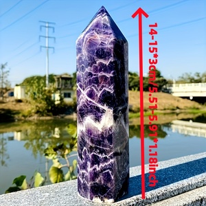 1 Tháp Thạch Anh Tím Tự Nhiên Kích Thước Lớn, Tháp Pha Lê Thạch Anh, Đũa Phong Thủy Trang Trí - Product Image 6