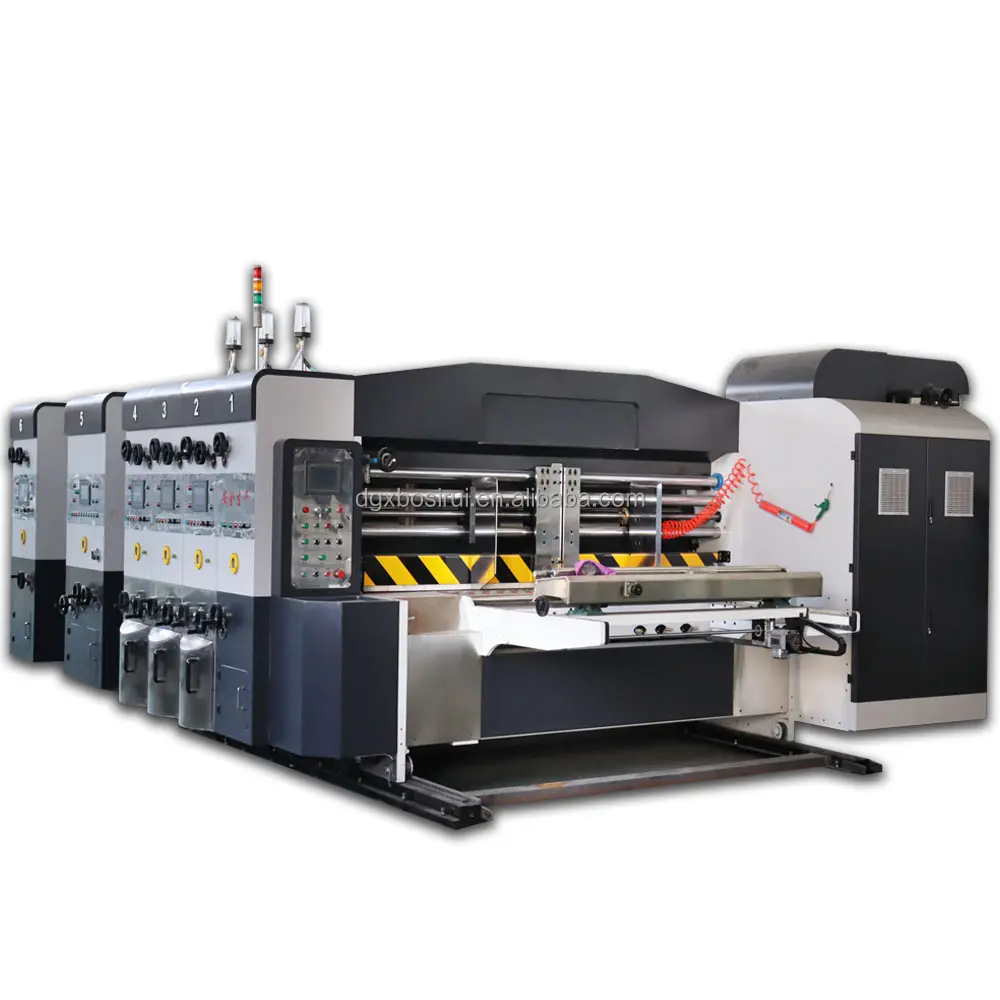 เครื่องทำกล่องกระดาษลูกฟูกสำหรับงานหนัก,เครื่องพิมพ์เฟล็กโซ4สีเครื่องตัดกระดาษลูกฟูก
