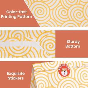 Sacs cadeaux en kraft écologiques imprimés clairs, classiques, durables, à motif personnalisable, avec poignée de longueur de main, autocollants recyclables - Product Image 5